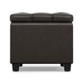 thumbnail image 5 of Sienna 34" Transitional Rectangle Ottoman Bench in Tanners Brown Faux Leather, 5 of 12