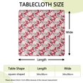 thumbnail image 2 of Pink Butterfly Red White Wing Pattern Square Fitted Tablecloth with Elastic Edge,Square Table Cover,Washable Elastic Table Cover for Home Kitchen Party Decor 34"x34", 2 of 6