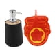thumbnail image 3 of Dispensador de jabón de manos, botella con bomba de loción con toalla de mano, práctico dispensador de líquido de moda, para encimera, lavandería, Hot palabra chun negro, 3 of 9