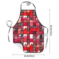 thumbnail image 2 of Anti-Fouling Belt Pocket Elasticated Apron - Non-Slippery Non-Fading Non-Shrinking Non-Crinkly Water-Repellent Red Colorful Houndstooth Hand-Drawn Sketch_3, 2 of 8