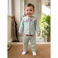 thumbnail image 3 of RUINIXCW Toddler Baby Girls Striped Pajamas Set Kids Little Girls Spring Fall Winter PJS Sleepwear Cherry Peter Pan Collar Long Sleeve Tops Pants Set, 3 of 10