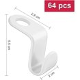 thumbnail image 2 of (White)64 Pieces Hanger Hooks Connecting Hooks for Hangers Hanging Hook Connector Mini Cascading Hangers Space Saving in Closets, 2 of 5