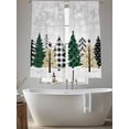 thumbnail image 5 of Christmas Tree Sheer Curtains 72 Inch Length 2 Panels Set for Living Room/Bedroom, Merry Christmas Grey Xmas Tree Winter Snowflake Curtain Drapes Rod Pocket Curtains Window Treatment 52''x72''x2, 5 of 7