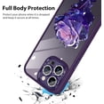thumbnail image 2 of for iPhone 14 Pro Max Case for Women Girls Fairy Rose Floral Built-in Glitter Sparkly Screen Protector Camera Protection Lens Shockproof Pattern Elegant Crystal Phone Case -Purple, 2 of 13