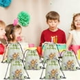 thumbnail image 5 of 12 Pcs Safari Animal Birthday Theme Drawstring Backpack, Lightweight Sports Sackpack for Daily Use, Travel, and Birthday Party Decorations 27x34cm, 5 of 5