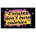 thumbnail image 4 of Fitness Ceramic Toothbrush Holder, Fitness Motivation Words Excuses Dont Burn Calories Modern Design, Decorative Versatile Countertop for Bathroom, 4.5" X 2.7", Lilac Yellow Black, 4 of 4