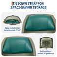 thumbnail image 4 of Garvee 2 Pack Folding Boat Seats Low Back, Waterproof Marine Grade PVC Leather Fishing Boat Seat with Thickened Sponge, Rust-Proof Aluminum Hinges for Fishing, Pontoon, Speedboat, 4 of 7