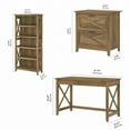 thumbnail image 2 of Key West 48W Desk with File Cabinet and Bookcase in Pine - Engineered Wood, 2 of 8