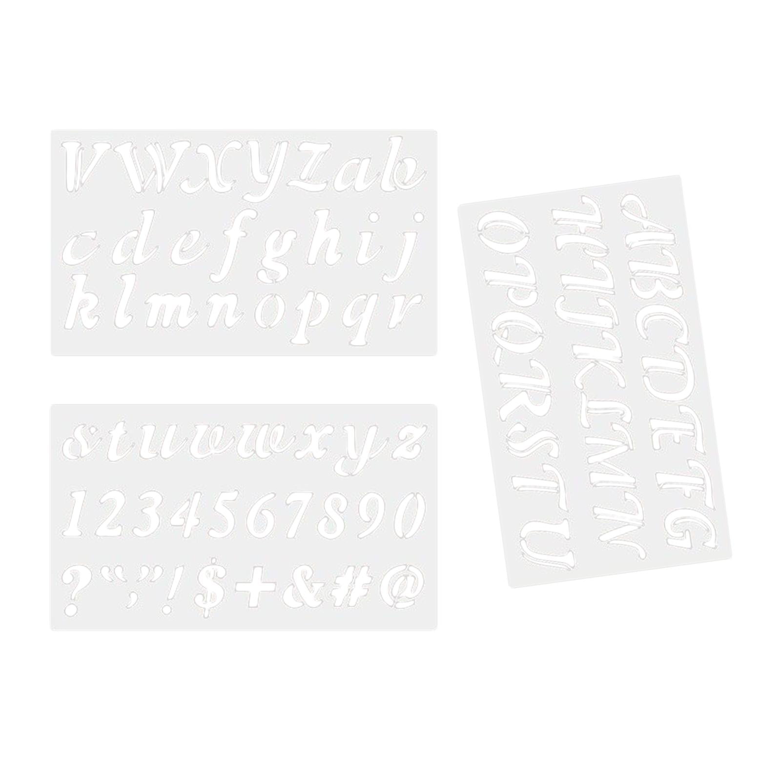 3 Packs Letter Stencils, 11.8 x 6.9 inches Alphabet Stencils,Letter