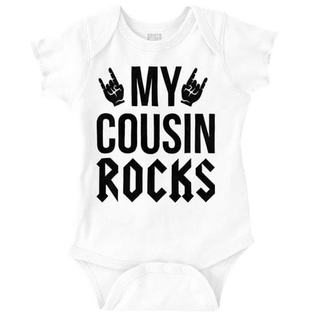 

My Cousin Rocks Family Musician Romper Boys or Girls Infant Baby Brisco Brands 24M