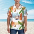 thumbnail image 6 of Picia Gnome and Surfing Gentle Cotton Regular Fit Short Sleeve Casual Hawaiian Shirt for Men-Medium, 6 of 9