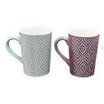 thumbnail image 3 of Marcelle Coffee's Best Companion 4 Piece 16oz Multi-Color Ceramic Coffee Mug Set, IKAT Design, 3 of 5
