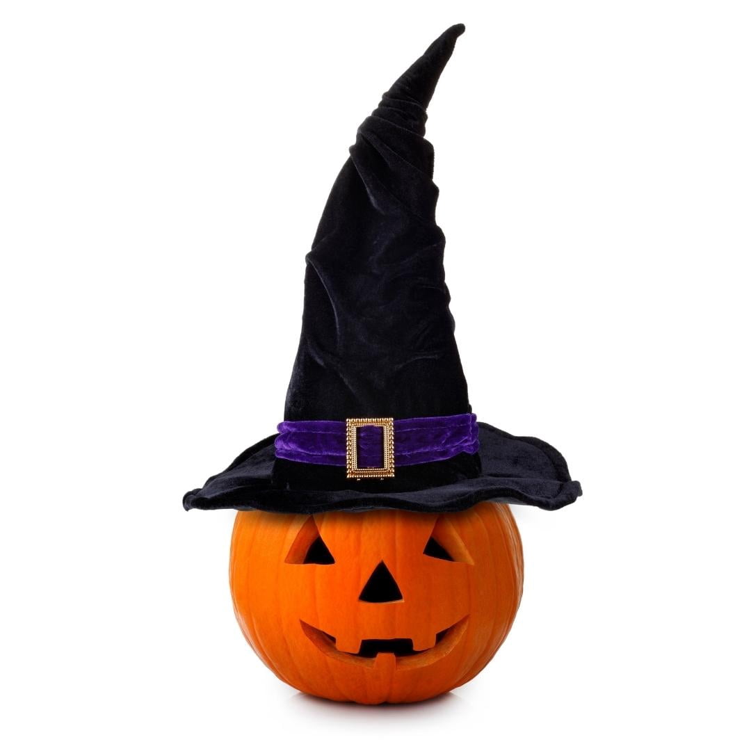 Lanpn 8-Inch Halloween Carvable Foam Pumpkins (4-Pack) With LED Lights, Emoji Templates & Paint Kit