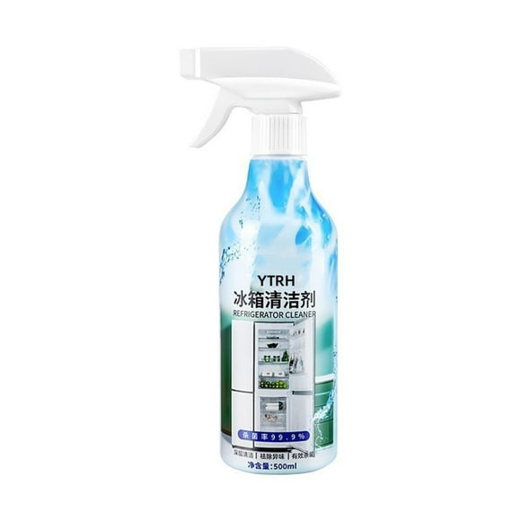 Multifunctional Refrigerator Cleaner Spray Fridge Interior Cleaning Solution Removes Stains Odors Fresh Scent 500Ml Bottle