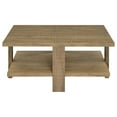 thumbnail image 3 of Dawn Square Engineered Wood Coffee Table Mango Brown, 3 of 6