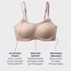 thumbnail image 3 of Bralette EBY sin costuras con tirantes ajustables Nude, 3 of 3