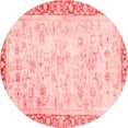 thumbnail image 1 of Ahgly Company Indoor Round Abstract Red Modern Area Rugs, 6' Round, 1 of 4