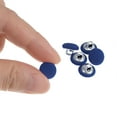 thumbnail image 4 of Uxcell 20pcs 16L Fabric Cloth Covered Button 10mm Metal Shank Round Sewing Buttons for Suits Dress Blouses, Deep Blue, 4 of 5
