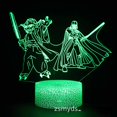 thumbnail image 3 of Lámpara de mesa 3D de la película Star Wars de Disney, Darth Vader, regalos creativos, luces estereoscópicas visuales de dibujos animados, luces LED nocturnas táctiles, 3 of 4
