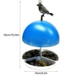 thumbnail image 3 of Outdoor Covered Bird Feeder, Mushroom Dome Feeder for Mealworms Seeds Suet, Squirrel Resistant Hanging Birdfeeder with Removable Bowl, Attracts Finches Bluebirds, Easy to Clean, 3 of 8