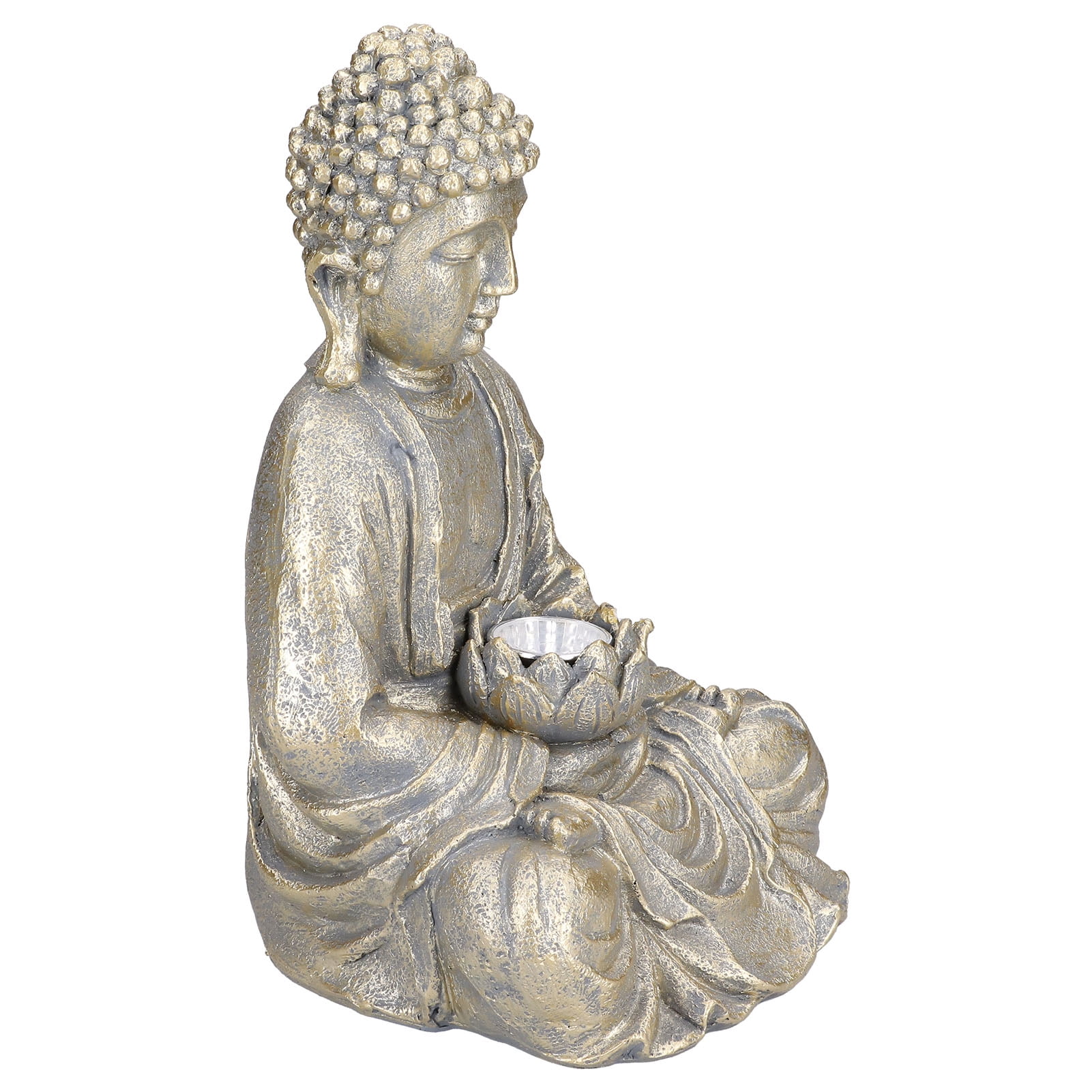 Kritne Home Buddha Garden Light Solar Powered Zen Buddha Garden Statue