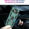 thumbnail image 5 of Feishell Hybrid Armor Phone Case for Google Pixel 7 Pro,Military Grade Shockproof 360 Rotatable Metal Ring Holder Kickstand Support Magnetic Car Mount Dual Layer Protective Phone Cover,Darkgreen, 5 of 7