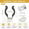 thumbnail image 2 of Uxcell 4Pcs T8 U Clips Holder Bracket, 304 Stainless Steel LED Fluorescent Tube Clip, Lamp Support Pipe Clamps for 20mm 25/32" Light Bulb Tube Rod Mounting Accessories, 36mm H, Black, 2 of 7
