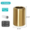 thumbnail image 2 of 2.1 Gallon Small Gold Bathroom Trash Can, Antique Brass Garbage Can, Brass Waste Paper Basket, for Bathroom Bedroom Office Hotel Kitchen (235 Gold), 2 of 7