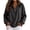 Gray, variant on Hurxie Womens Long Sleeve Quarter Zip Pullover Sweater Casual Loose V Neck Sweaters , Collared Ribbed Knit Jumper Tops, Oversized Tunic Tops Gray,2XL