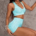 thumbnail image 4 of FNFYFH Workout Sets Two Piece Outfits for Women Clothes Gym Yoga Seamless Racerback Sports Bra Tank Tops with Biker Shorts, 4 of 5