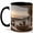 Black, variant on Sunset Patio View 11oz Ceramic Mug, Coastal Home Coffee Cup