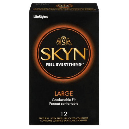 LifeStyles Skyn Large Lubricated Non Latex Condoms - 12 (The Best Non Latex Condoms)