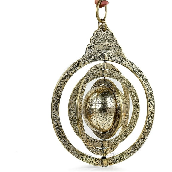 Brass Armillary Sphere (Hanging Pear Sphere)
