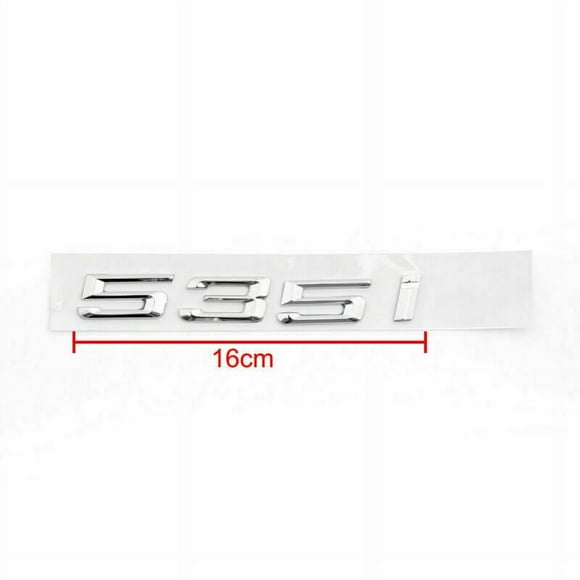 Car Rear Badge Emblem Metal 535i Fits BMW 5 SERIES E28 E34 E39 F07 F10 F11 Chr K
