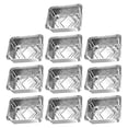 thumbnail image 1 of 10pcs Multipurpose Tinfoil Food Pans Cooking Plates for BBQ Kitchen Gadgets (Silver), 1 of 8