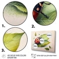 thumbnail image 3 of Designart Ladybug On A Leaf Canvas Wall Art, 3 of 5