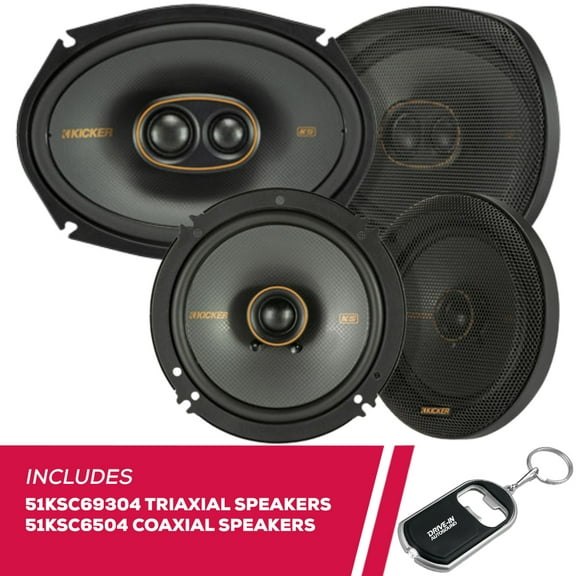 New Kicker 51KSC69304 6x9" Triaxial Speakers and 51KSC6504 6.5" Coaxial Speakers
