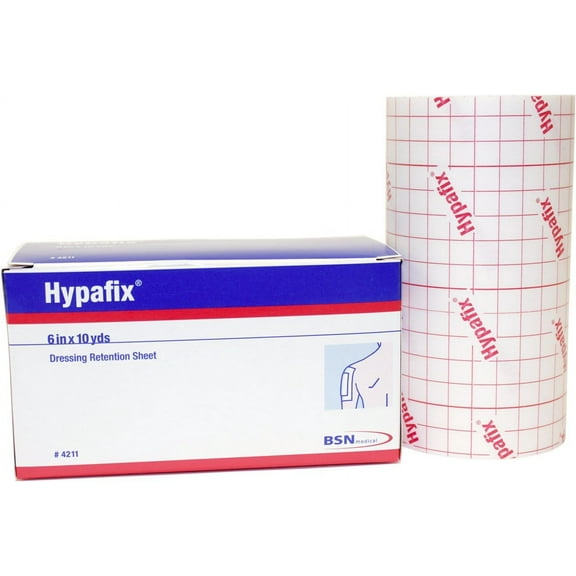 BSN Medical Hypafix Dressing Retention Sheet Roll 6"x10 Yards | Surgical Tape | Medical Adhesive Tape Wound Care | Non-Irritating First Aid Tape | Self-Adhesive Hypoallergenic Tape for Sensitive Skin