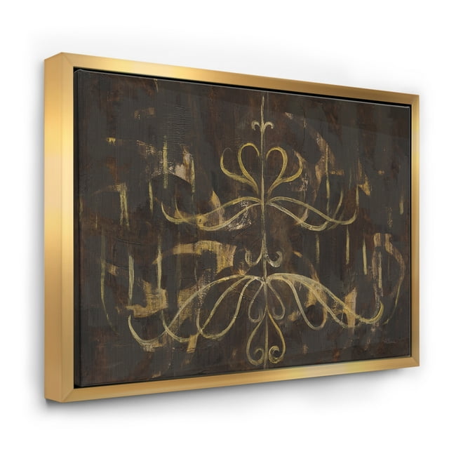Glam Gold Chandelier - Modern Glam Framed Canvas