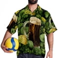 thumbnail image 4 of Saint Patrick's Day Men's Short Sleeve Hawaiian Shirt, Casual Printed Button Down Beach Tops for Summer, Spread Collar Mens Shirts Unisex, 4 of 6