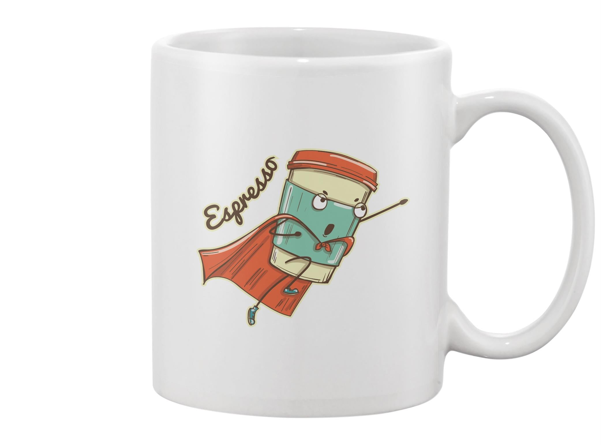 Espresso Coffee Cup Superhero Mug -Image by Shutterstock
