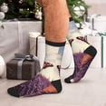 thumbnail image 7 of KLL Butterfly Over Lavender Print Cool Socks Men's Women's Crew Socks Funny Crazy Novelty Stockings, 7 of 7