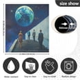 thumbnail image 5 of Yayeee Magnetic Dishwasher Cover for The Front Decoration Home Kitchen Machine Sticker Protector, Blue Planet, 5 of 6