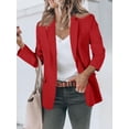 thumbnail image 2 of Blazer Cicy Bell para mujer, casual, con frente abierto, rojo, oficina de trabajo, 2 of 6