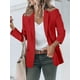thumbnail image 3 of Blazer Cicy Bell para mujer, manga larga, manga larga, parte delantera abierta, color rojo, 3 of 7