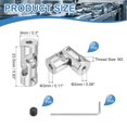 thumbnail image 2 of 4 Pack Coupling Joint, Universal Steering Shaft, Metal Shaft Coupling, 3MM-2MM, 2 of 5