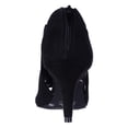 thumbnail image 5 of Womens SC35 Haddiee Perforated Caged Peep Toe Heels - Black, 5 of 6