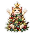 thumbnail image 5 of Christmas Tree Shaped Animal Ornaments, Cute Animal Pendants, Acrylic Flat Xmas Decorations, Winter Home Decor, Tree Hanging Ornaments for Mantel Window Door, Unique Gift for Animal Lovers, 5 of 5