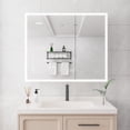 thumbnail image 4 of 36 - 47 in Wide, 24 - 31 in High - Touch - controlled Lighting & Anti - fog Function - Surface Mount in Bathroom - Time & Temp Display, 4 of 6