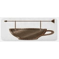 thumbnail image 1 of Coffee Kitchen Mat, Old Rusty Cup Hanging Signboard on Chains Grungy Rough Looking Mug Caffeine Drink, Plush Decorative Kitchen Mat with Non Slip Backing, 47" X 19", Umber White, by Ambesonne, 1 of 1